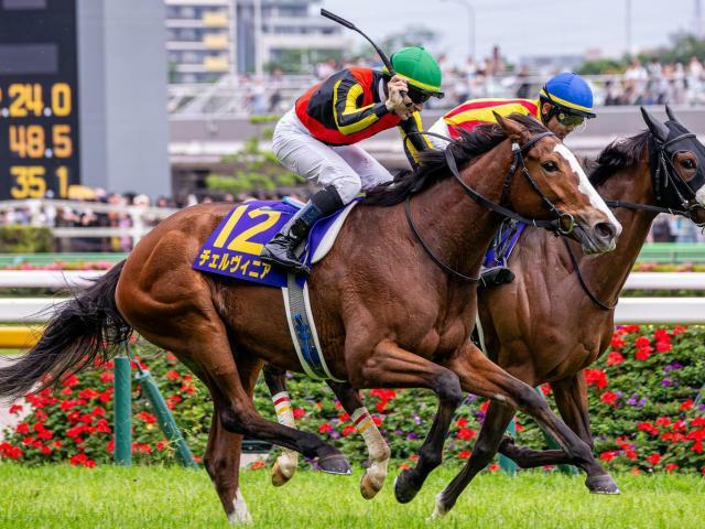 オークスを制したチェルヴィニア(今年5月撮影、ユーザー提供：さめさん)