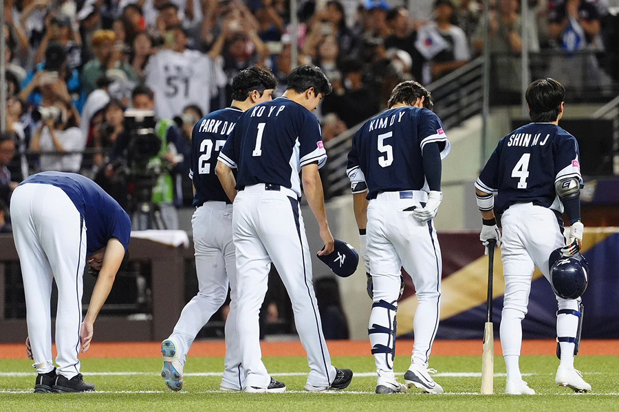 侍ジャパンに敗れた韓国代表【写真：小林靖】