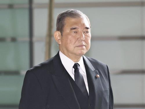 石破首相（２６日）＝川口正峰撮影