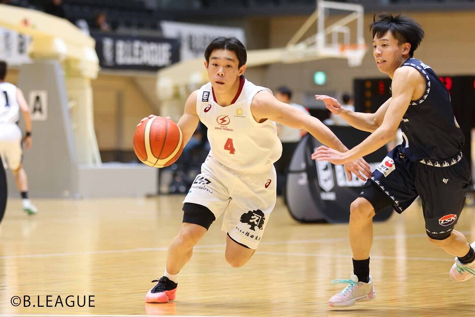 19得点8リバウンド5アシストと勝利に貢献した川崎 U18の#4安彦海音