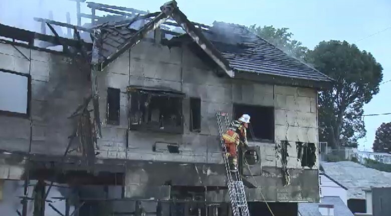 火事があった現場（福岡・筑紫野市）