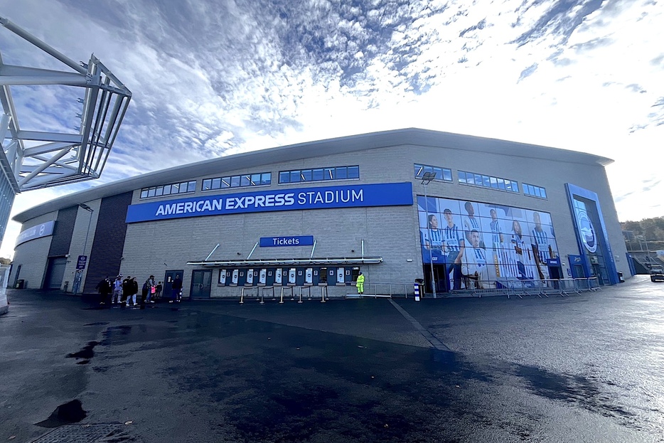 ブライトンの本拠地、アメックス・スタジアム（撮影＝松原渓）