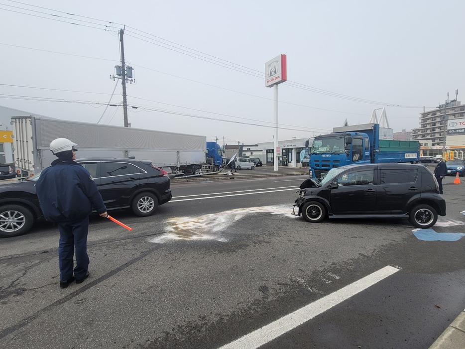 事故があった現場（札幌市清田区真栄1条2丁目）