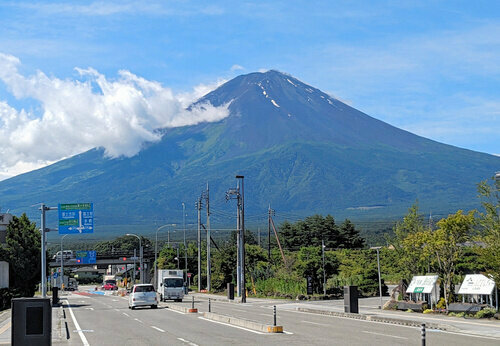 富士山=2023年6月29日午前9時15分、山梨県富士河口湖町、池田拓哉撮影