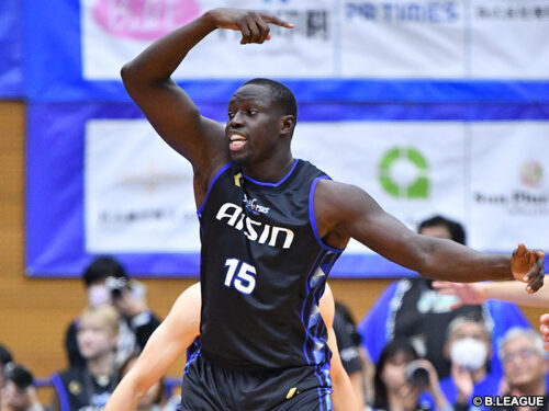 今季開幕前に三河へ加入していたモッチラミン［写真］＝B.LEAGUE