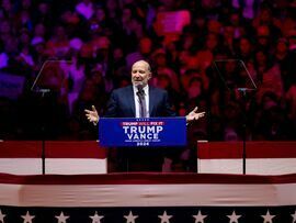 Howard Lutnick speaks during a Trump campaign event at Madison Square Garden in New York on Oct. 27.