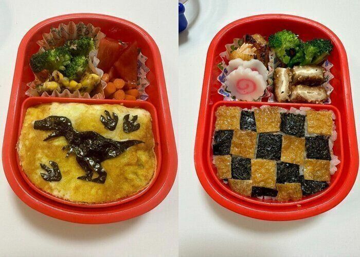 やしろ優さんが作った、やさ丸くんのお弁当。見た目にも楽しめるように工夫を。