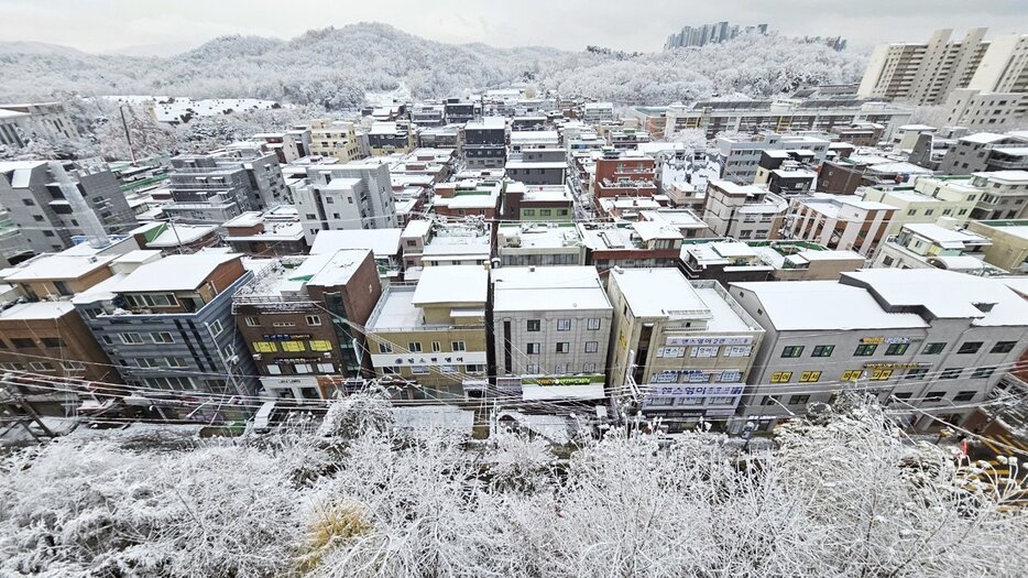 ソウル市江東区の住宅街。