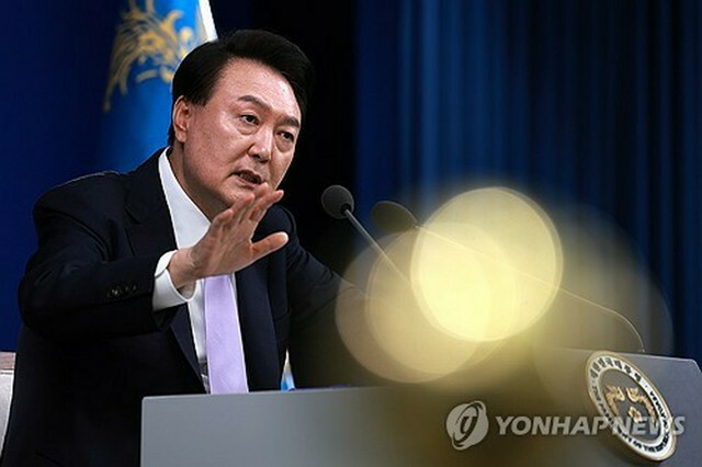 韓国ギャラップが8日に発表した調査結果で、尹大統領の支持率が就任後最低となる17％を記録した（資料写真）＝（聯合ニュース）