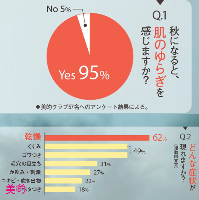 美的クラブ57名へのアンケート結果による