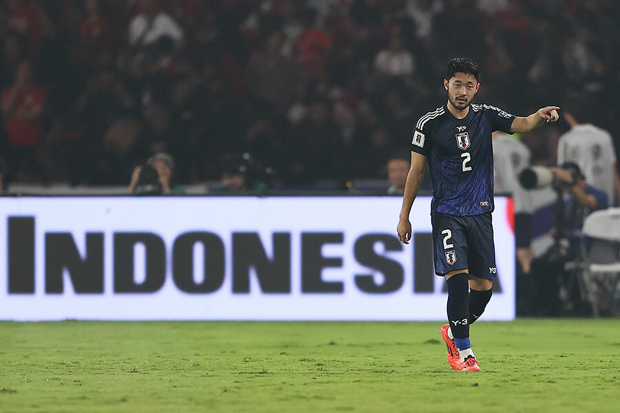 インドネシア戦に出場した日本代表・菅原由勢【写真：Getty Images】