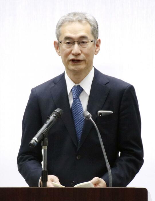 大阪・関西万博警備について訓示する警察庁の露木康浩長官＝20日午前、大阪府警本部