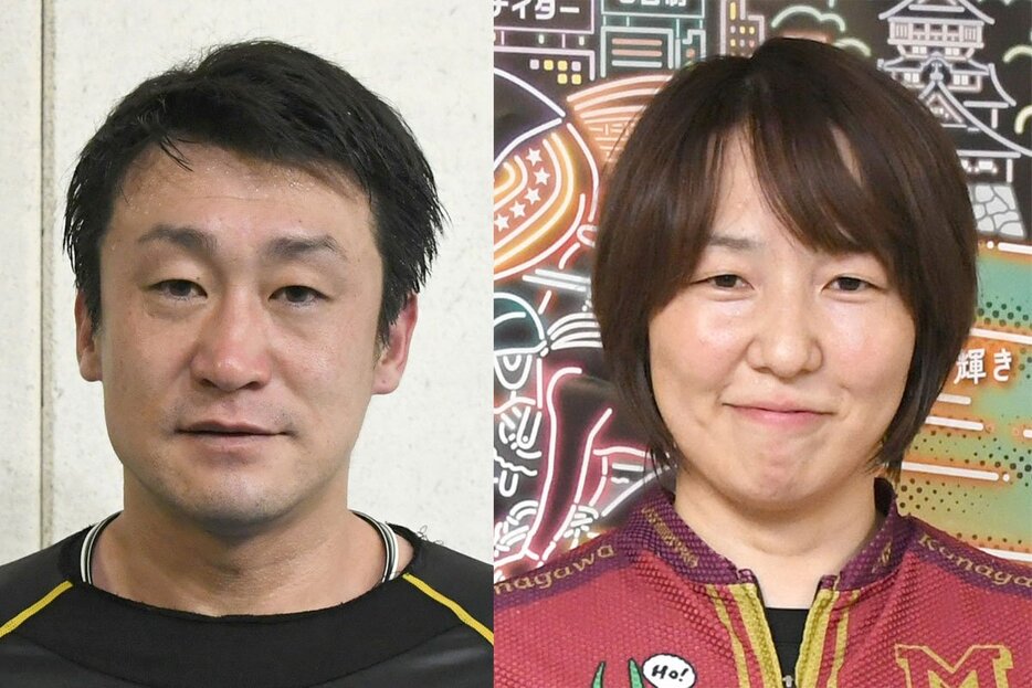 北井佑季（左）と尾崎睦