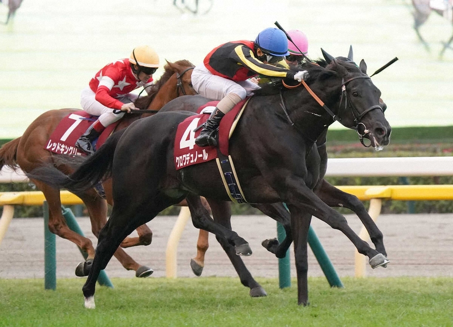 ＜東スポ杯2歳S＞レースを制したクロワデュノール　（撮影・村上　大輔）