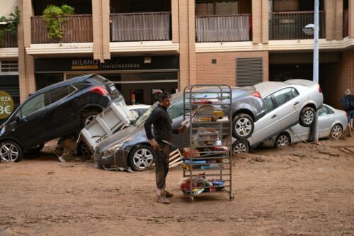 バレンシア州を襲った記録的豪雨による大規模洪水 [写真]=Getty Images