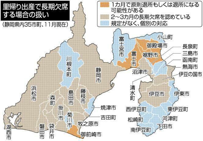 里帰り出産で長期欠席する場合の扱い