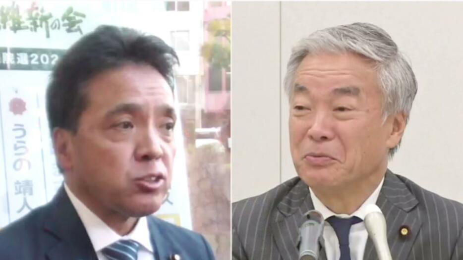 左：空本誠喜衆院議員　右：松沢成文参院議員