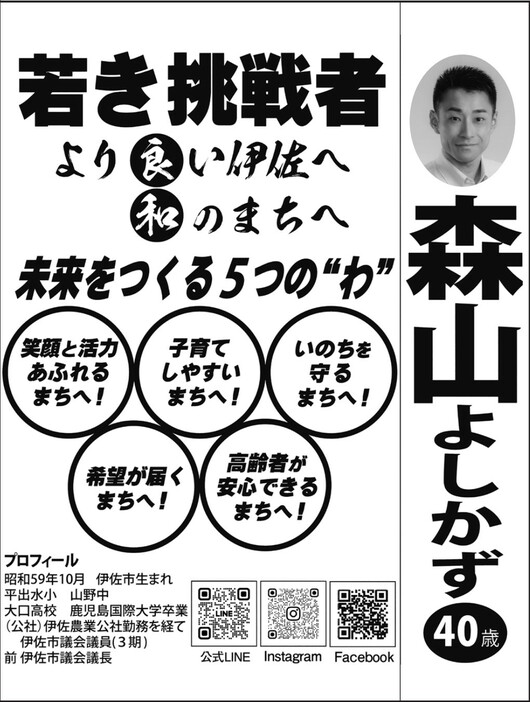 伊佐市長選挙　選挙公報