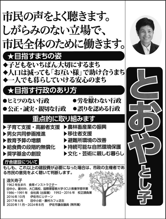 伊佐市長選挙　選挙公報