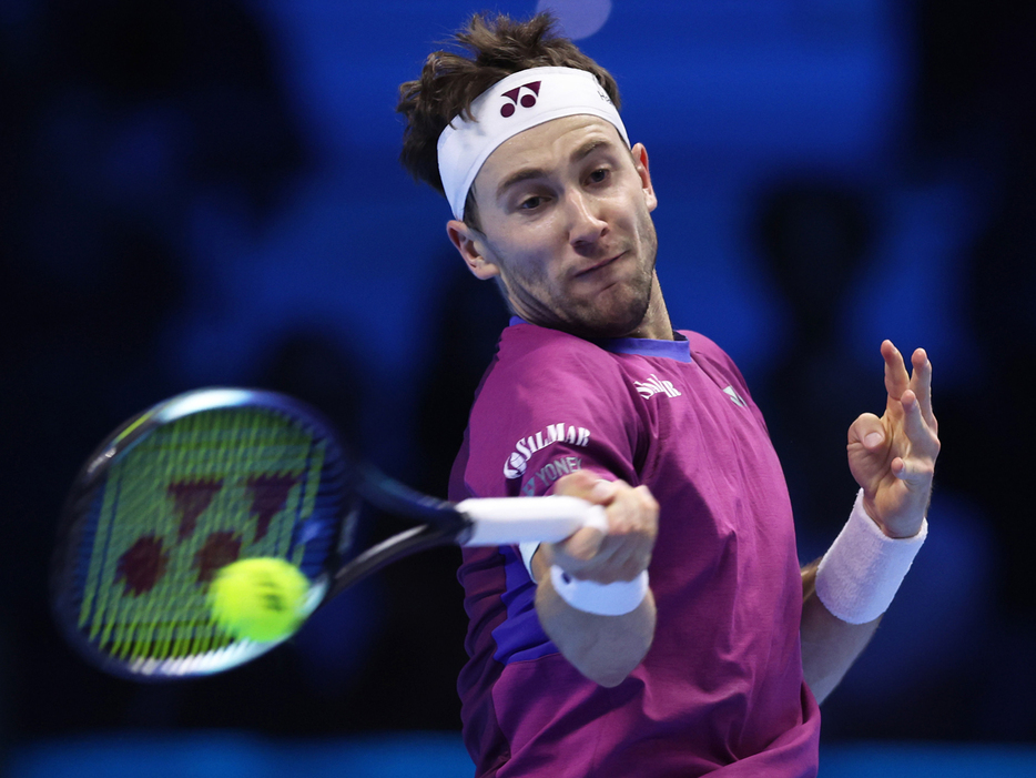 「Nitto ATPファイナルズ」（イタリア・トリノ）のラウンドロビンで2勝目を挙げたキャスパー・ルード（ノルウェー）（Getty Images）