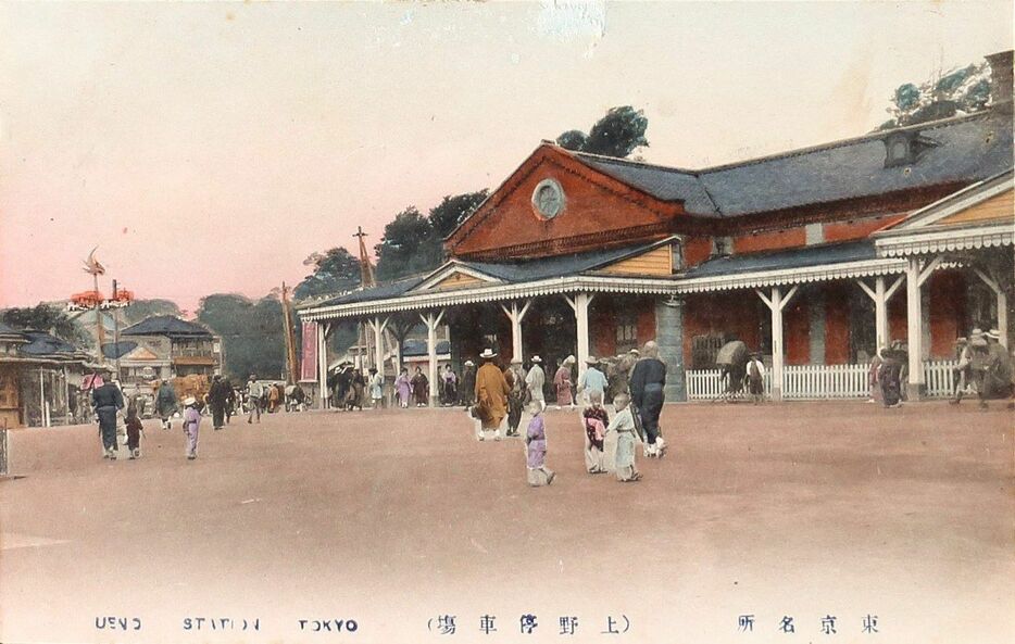 明治末～1923（大正12）年の写真を彩色したもの。台東区立図書館デジタルアーカイブ