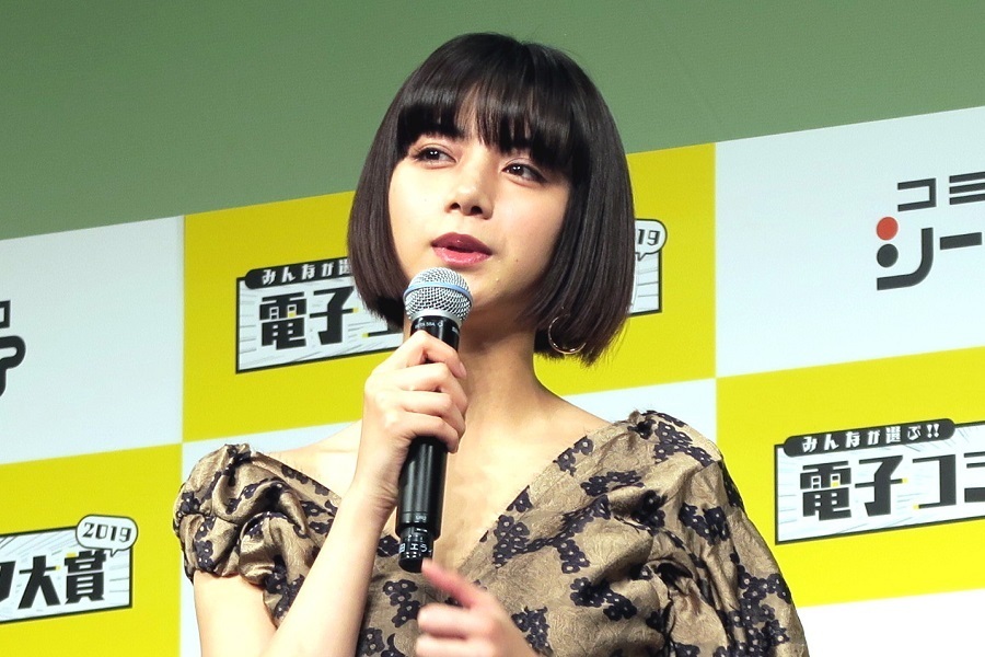 「みんなが選ぶ!!電子コミック大賞2019」に登壇した池田エライザさん（マグミクス編集部撮影）