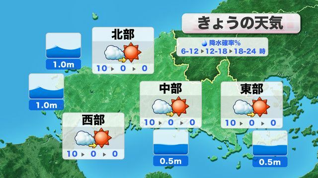 きょう11日(月)の天気