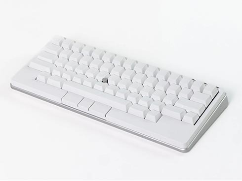 無刻印キーキャップを取り付けた「HHKB Studio」雪モデル