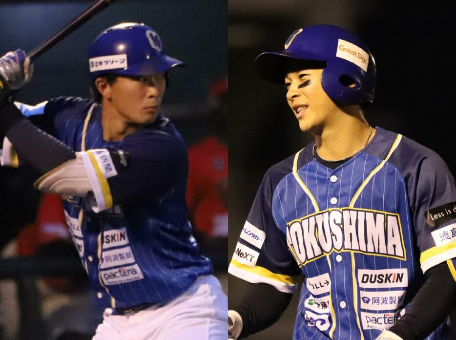 寺岡 丈翔外野手（右）と柏木 寿志内野手（左）