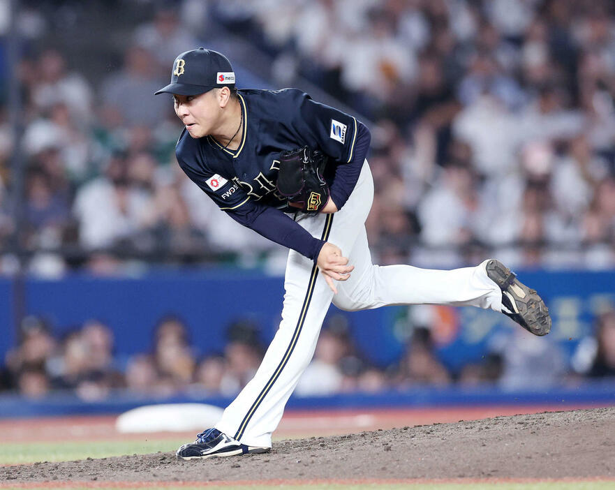 オリックス古田島成龍（2024年9月26日撮影）