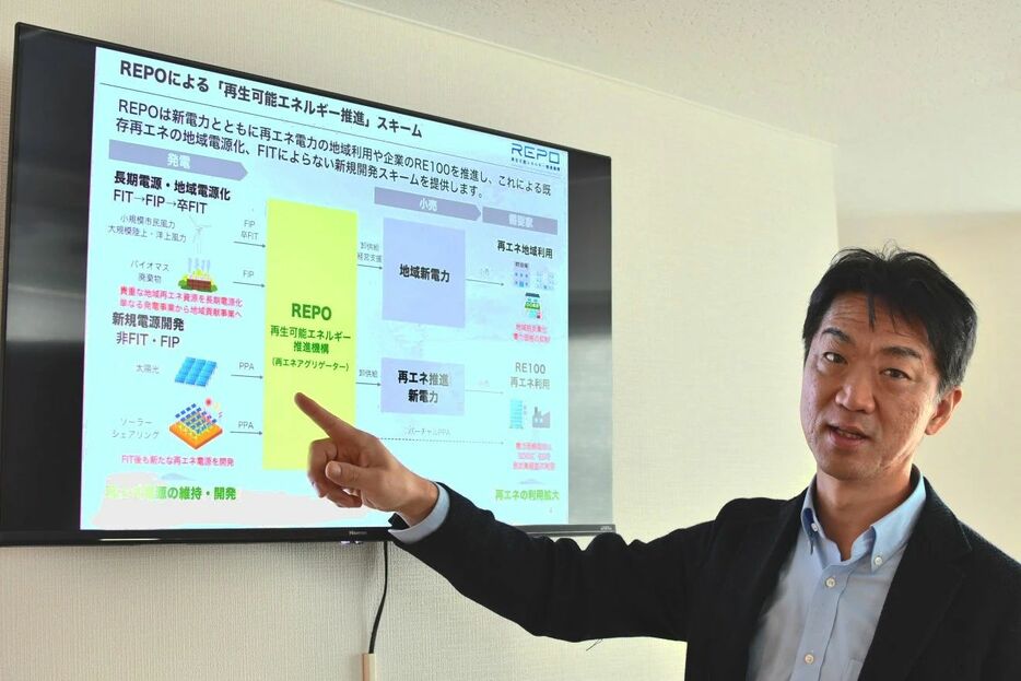 再生可能エネルギー推進機構（REPO）の三宅成也代表取締役