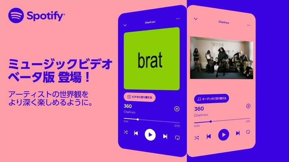 SpotifyでMVが見られるようになりました