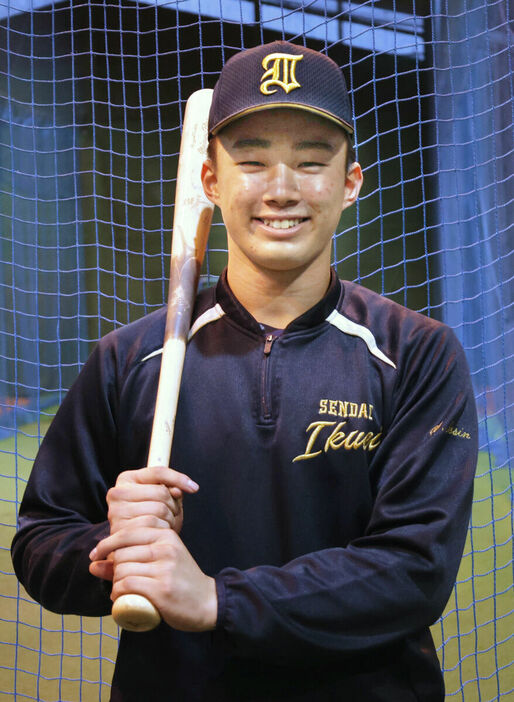 立大に合格した仙台育英・鈴木（カメラ・有吉　広紀）