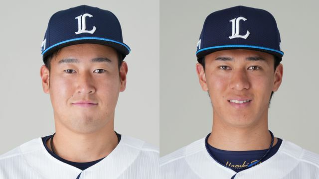 左から西武・上田大河投手と杉山遙希投手