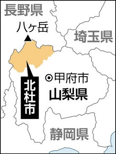 山梨県北杜市の地図