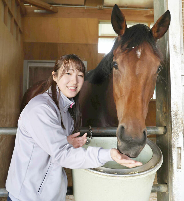 スリールミニョンで挑む永島（カメラ・豊田　秀一）