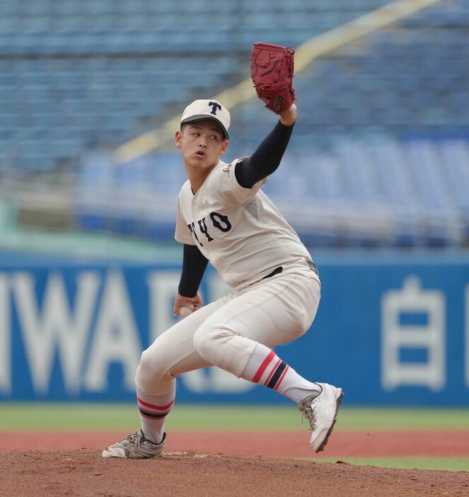 東洋大姫路の先発・阪下漣（カメラ・岡野　将大）