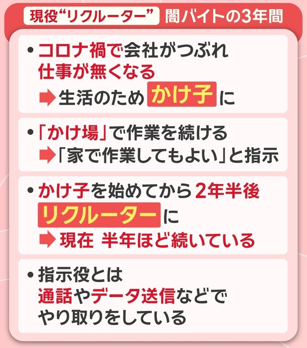 闇バイトに3年間