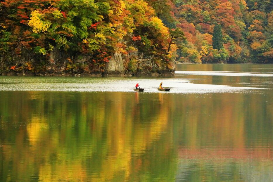 静かな景色を味わえる 「霧幻峡の渡し」