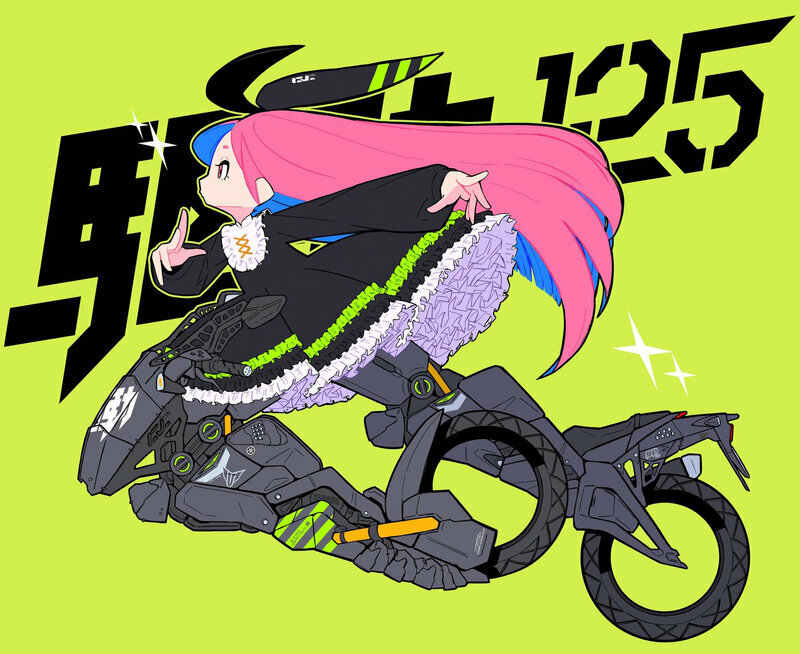 装甲弐輪試作機「駆動125」擬人化キャラクター（illust：いわこ脳）