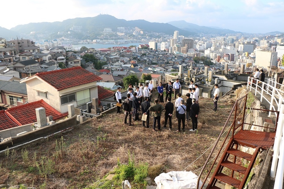 長崎財務事務所が長崎都市・景観研究所に管理を委託した国有地＝長崎市中新町