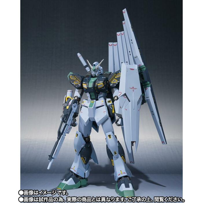 「M-MSV」の量産型νガンダムのフィギュア「METAL ROBOT魂 （Ka signature） ＜SIDE MS＞ 量産型νガンダム（フィン・ファンネル装備）」（c）創通・サンライズ