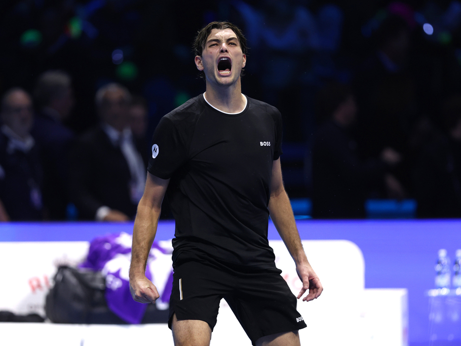 「Nitto ATPファイナルズ」（イタリア・トリノ）で初の決勝進出を決めたテイラー・フリッツ（アメリカ）（Getty Images）