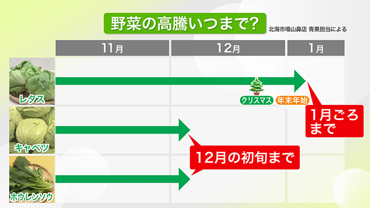 野菜の高騰はいつまで続く？