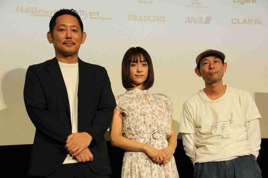 （左から）入江悠監督、みひろ、水澤紳吾