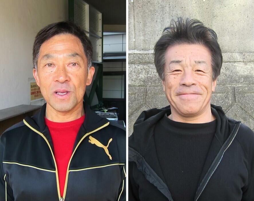 佐々木浩三（左）、北沢勝弘は今年62歳で輪界1、2の大ベテラン