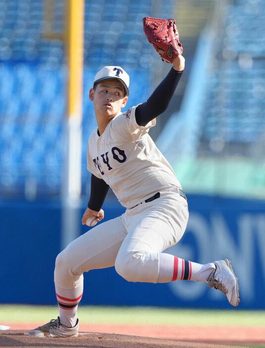 東洋大姫路の先発・阪下漣（カメラ・岡野　将大）