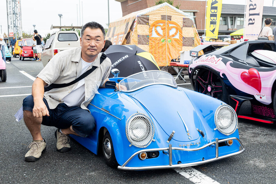 オーナーの伊藤一正さんはこのポルシェ356レプリカをトヨタ デリボーイに積んで三重から埼玉のイベントに参加