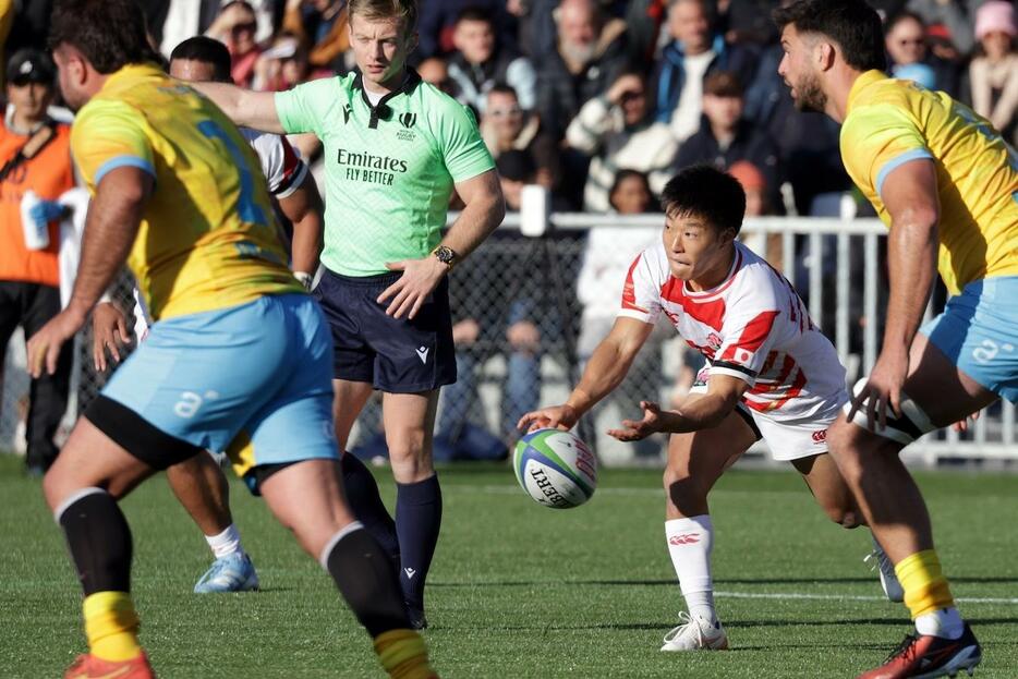 ウルグアイ戦に続きゲームキャプテンを務める齋藤直人(©︎JRFU)