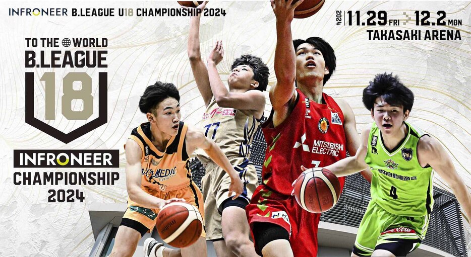 過去最大規模で行われるB.LEAGUE U18最強決定戦